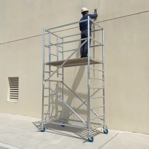 Aluminium mobile scaffolding tower available for rental in Oman