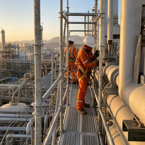 Cuplock scaffolding industrial access platform in Oman
