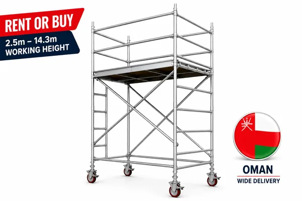 Mobile scaffolding tower with delivery across Oman